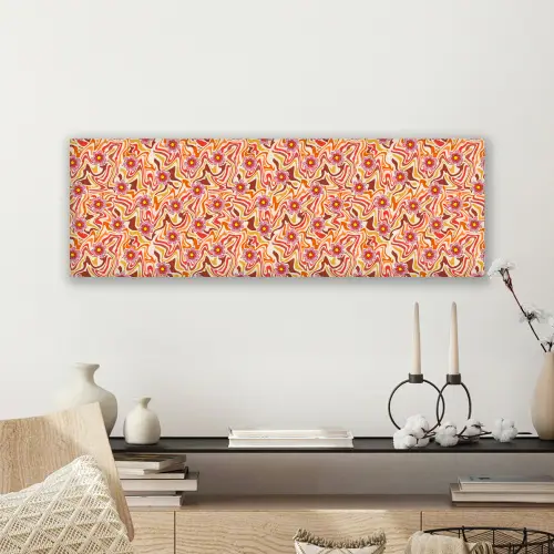 Retro - Bloemen - Patroon canvas 2cm klein 828 -sfeer6