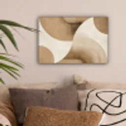 Retro - Geometrische lagen - Aardetinten canvas 2cm klein -sfeer1