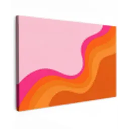 Retro - Waves - Kleurrijk canvas 2cm klein -z3d