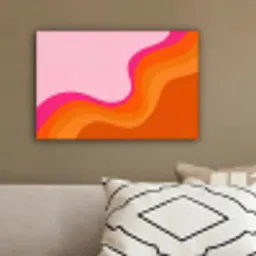 Retro - Waves - Kleurrijk canvas 2cm klein -sfeer3