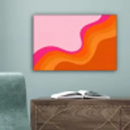 Retro - Waves - Kleurrijk canvas 2cm klein -sfeer4