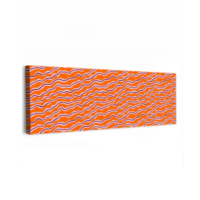 Retro - Golvend - Oranje canvas 2cm klein 828 -z3d