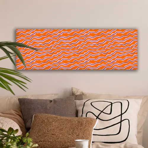 Retro - Golvend - Oranje canvas 2cm klein 828 -sfeer1