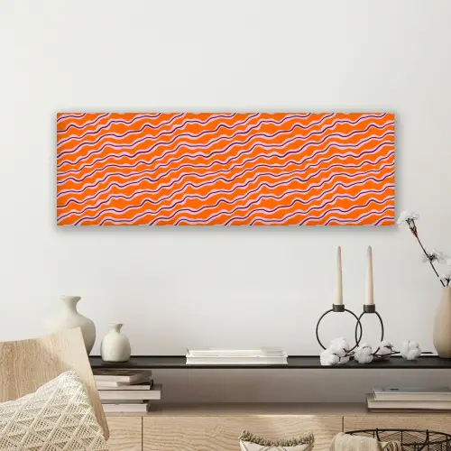 Retro - Golvend - Oranje canvas 2cm klein 828 -sfeer6