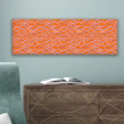 Retro - Golvend - Oranje canvas 2cm klein 828 -sfeer4