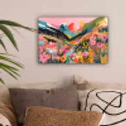 Rivier - Diepte - Bloemen canvas 2cm klein -sfeer1