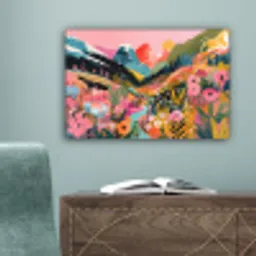 Rivier - Diepte - Bloemen canvas 2cm klein -sfeer4