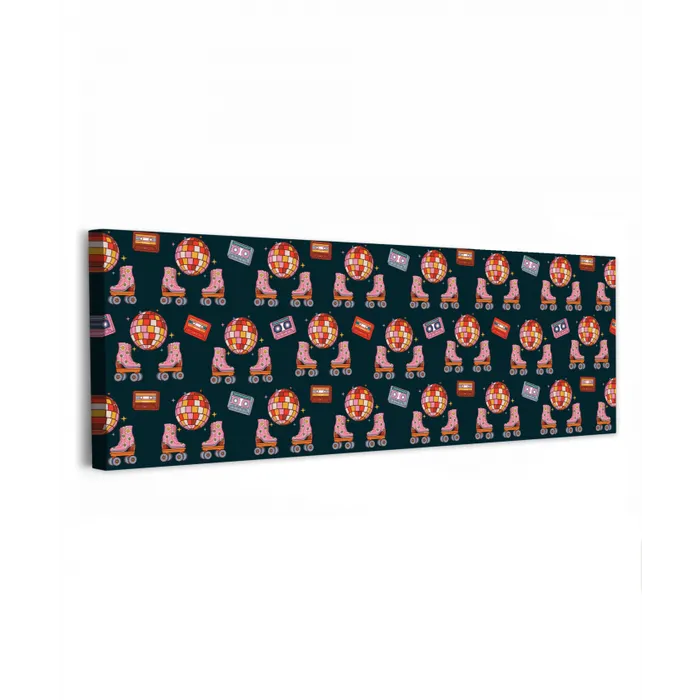 Rolschaatsen - Patroon - Disco canvas 2cm klein 828 -z3d