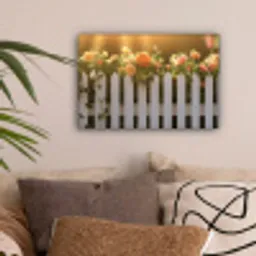 Rozen - Hek - Zonlicht canvas 2cm klein -sfeer1
