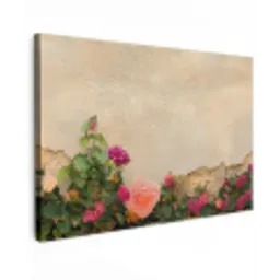 Rozen - Muur - Vintage canvas 2cm klein -z3d