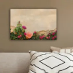 Rozen - Muur - Vintage canvas 2cm klein -sfeer3