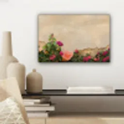 Rozen - Muur - Vintage canvas 2cm klein -sfeer6