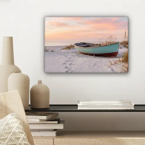 Rustiek - Roeiboot - Zandstrand canvas 2cm klein -sfeer6