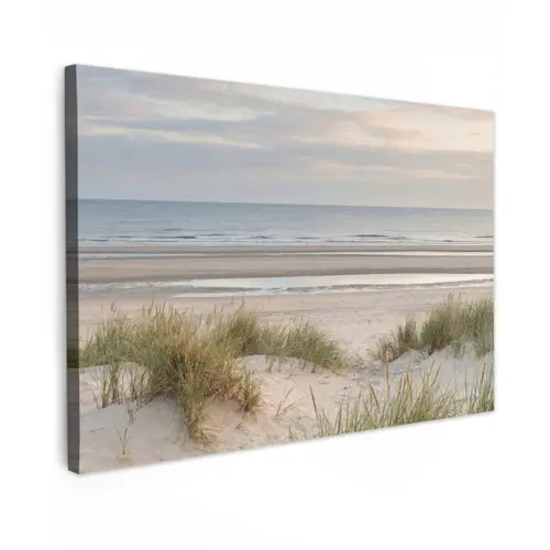 Zandstrand - Bewolkt - Duinen canvas 2cm klein -z3d