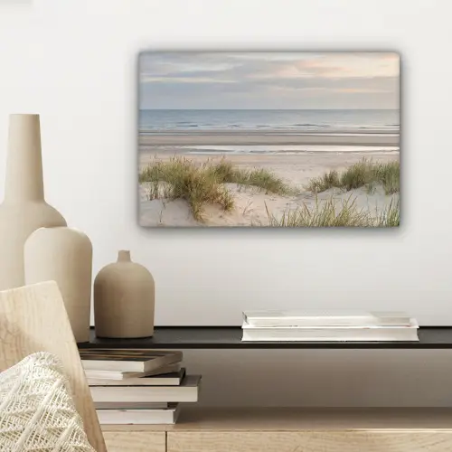 Zandstrand - Bewolkt - Duinen canvas 2cm klein -sfeer6