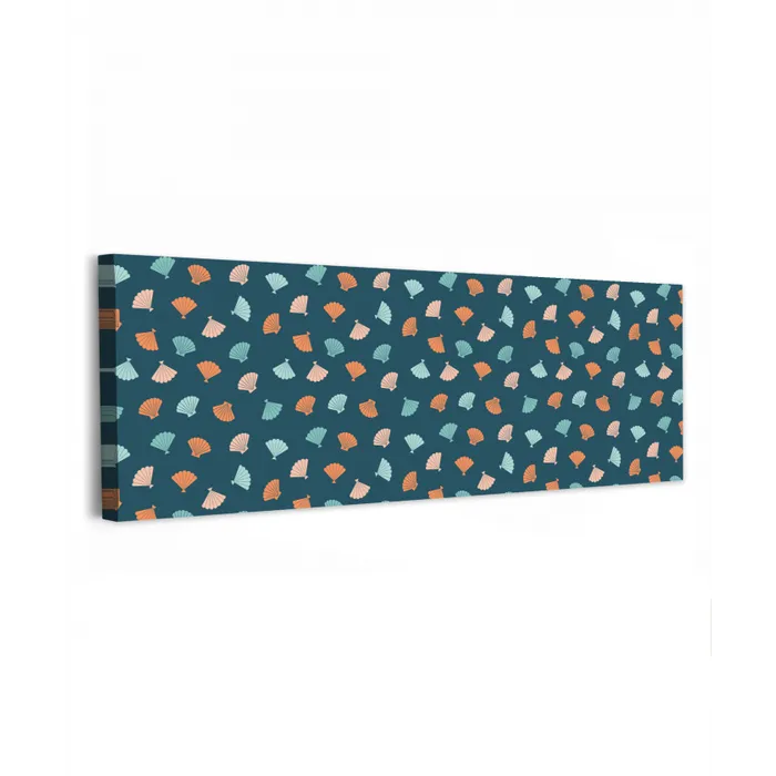 Zee - Dieren - Donkerblauw - Schelpen canvas 2cm klein 828 -z3d