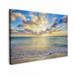 Zee - Strand - Wolken - Zon canvas 2cm klein -z3d