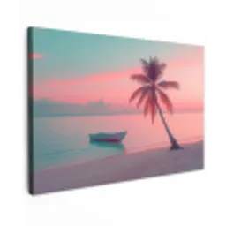 Zee - Boot - Zonsondergang canvas 2cm klein -z3d