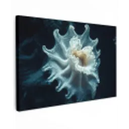 Zeewezen - Wit - Golven - Water canvas 2cm klein -z3d