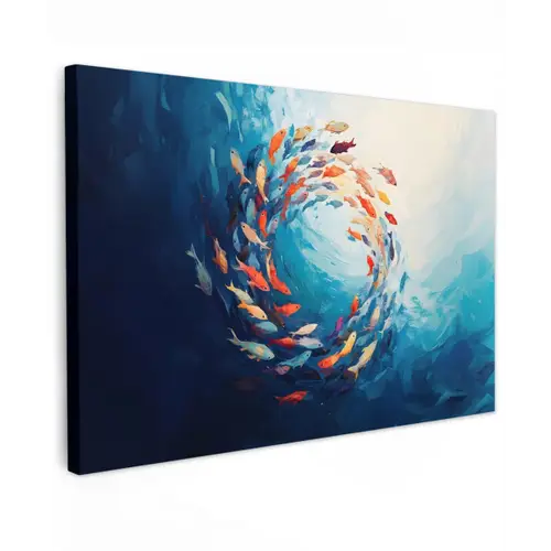Zee - Vissen - Kleurrijk - Dynamisch canvas 2cm klein -z3d
