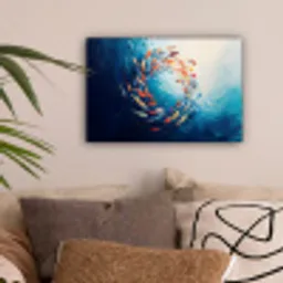 Zee - Vissen - Kleurrijk - Dynamisch canvas 2cm klein -sfeer1