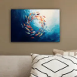 Zee - Vissen - Kleurrijk - Dynamisch canvas 2cm klein -sfeer3