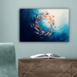 Zee - Vissen - Kleurrijk - Dynamisch canvas 2cm klein -sfeer4