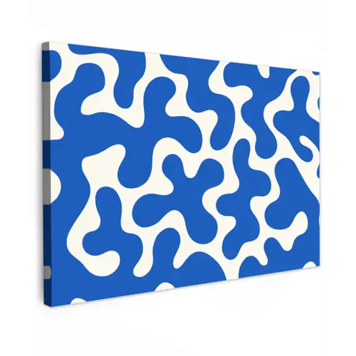 Vormen - Abstract - Blauw - Golven canvas 2cm klein -z3d