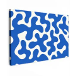 Vormen - Abstract - Blauw - Golven canvas 2cm klein -z3d