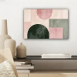 Vormen - Abstract - Cirkel - Zwart canvas 2cm klein -sfeer6
