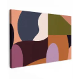 Vormen - Abstract - Kleuren - Vierkant canvas 2cm klein -z3d