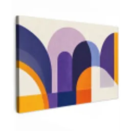 Vormen - Abstract - Grafisch - Oranje canvas 2cm klein -z3d