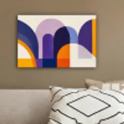 Vormen - Abstract - Grafisch - Oranje canvas 2cm klein -sfeer3
