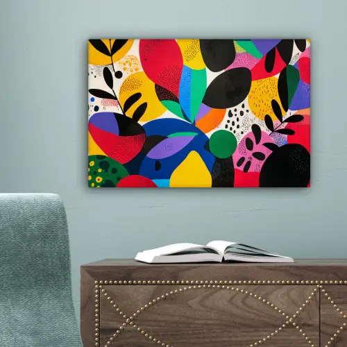 Vormen - Stippen - Kleurrijk canvas 2cm klein -sfeer4