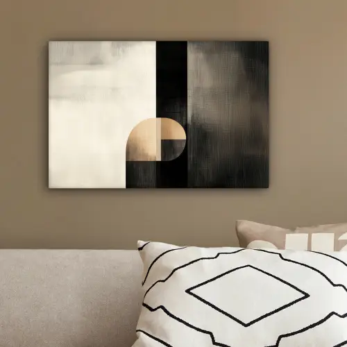 Vormen - Modern - Zwart canvas 2cm klein -sfeer3