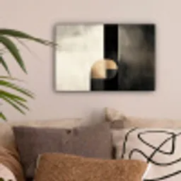 Vormen - Modern - Zwart canvas 2cm klein -sfeer1