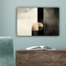 Vormen - Modern - Zwart canvas 2cm klein -sfeer4