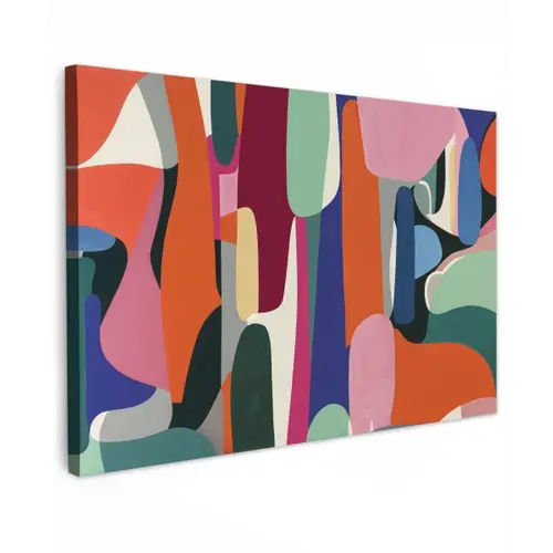 Vormen - Ritmisch - Kleuren - Abstract canvas 2cm klein -z3d