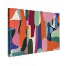 Vormen - Ritmisch - Kleuren - Abstract canvas 2cm klein -z3d