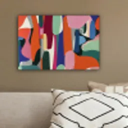 Vormen - Ritmisch - Kleuren - Abstract canvas 2cm klein -sfeer3