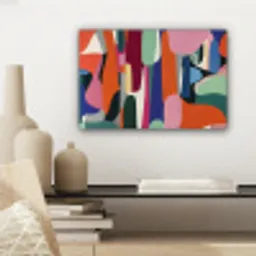 Vormen - Ritmisch - Kleuren - Abstract canvas 2cm klein -sfeer6