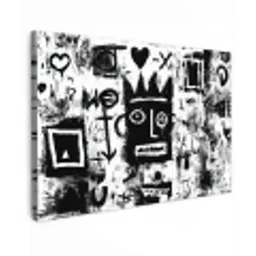 Vormen - Gezocht - Zwart - Abstract canvas 2cm klein -z3d