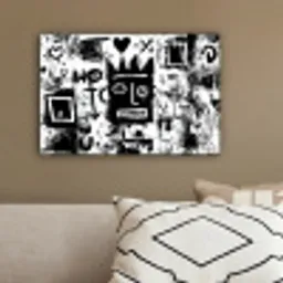 Vormen - Gezocht - Zwart - Abstract canvas 2cm klein -sfeer3