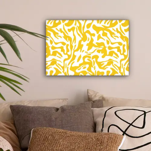 Vormen - Wit - Abstract canvas 2cm klein -sfeer1