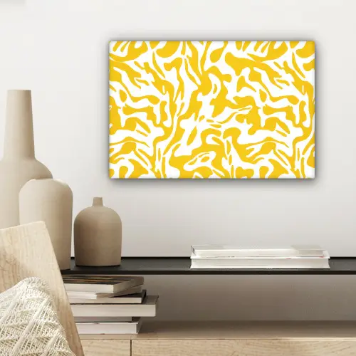 Vormen - Wit - Abstract canvas 2cm klein -sfeer6
