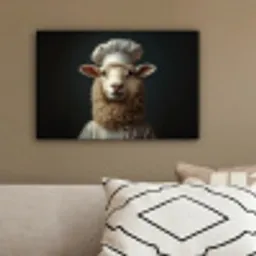 Schaap - Wol - Kok canvas 2cm klein -sfeer3