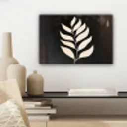 Blad - Wit - Minimalistisch canvas 2cm klein -sfeer6