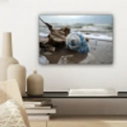 Schelp - Strand - Blauw - Zee canvas 2cm klein -sfeer6