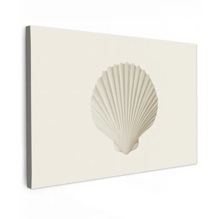 Schelp - Minimalistisch - Wit canvas 2cm klein -z3d