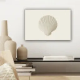 Schelp - Minimalistisch - Wit canvas 2cm klein -sfeer6